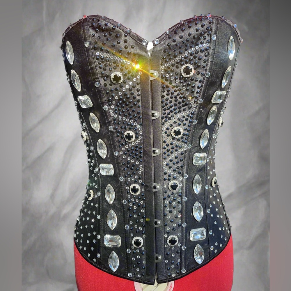 Custom one of a kind Black Diamonds Corset